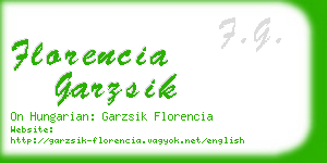 florencia garzsik business card